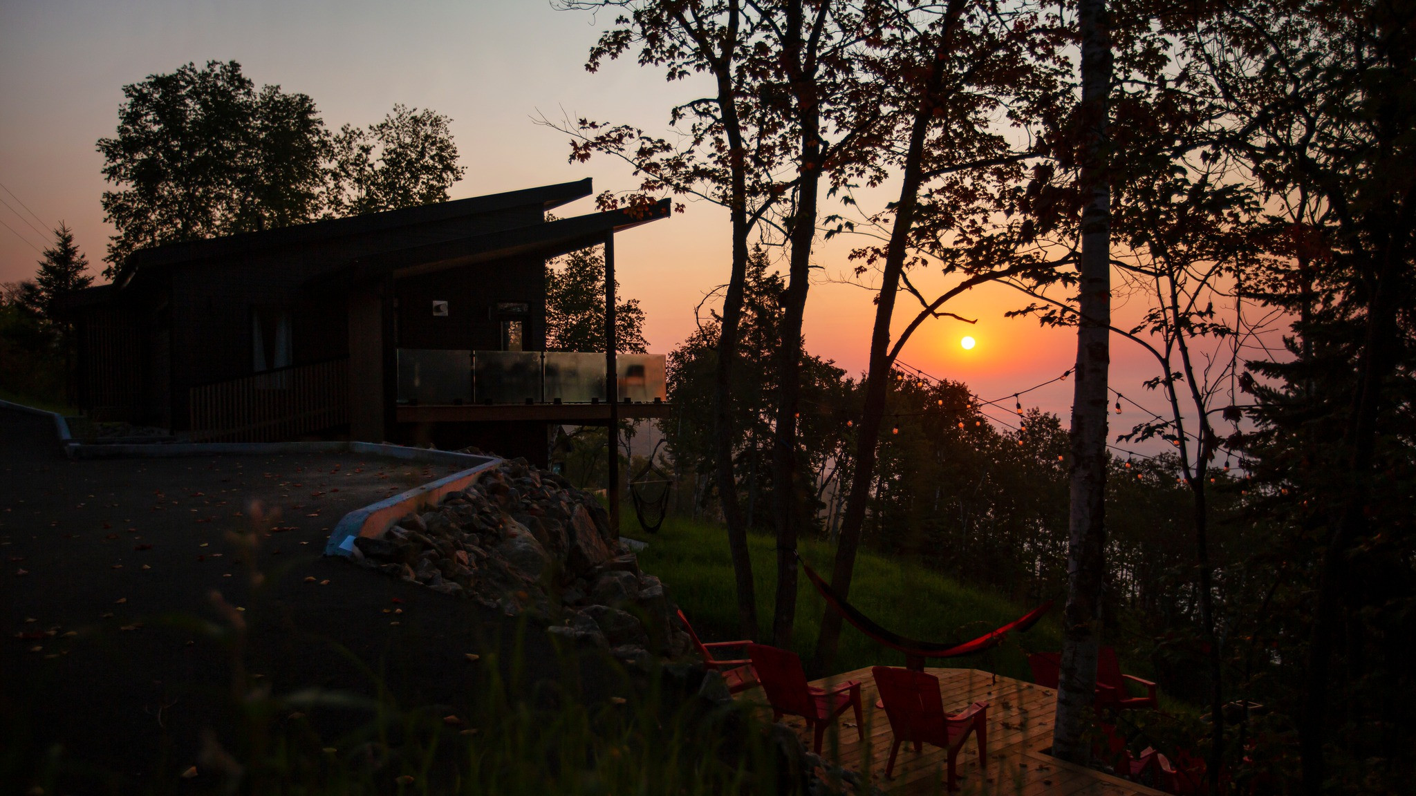 Vue sur le fleuve depuis la terrasse